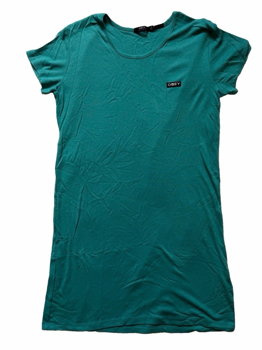 Obey Teal Short-Sleeve Tee Shirt Dress Skater